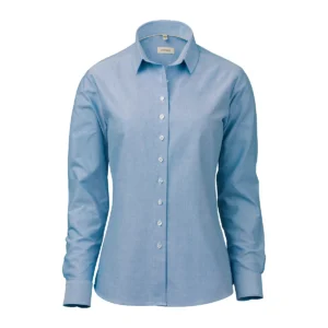 OM05 Light blue stretch oxford