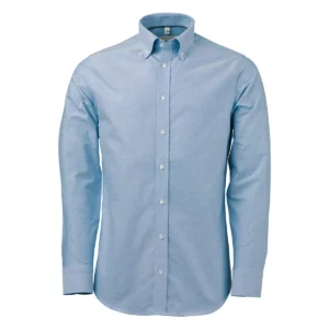 OM05 Light blue stretch oxford