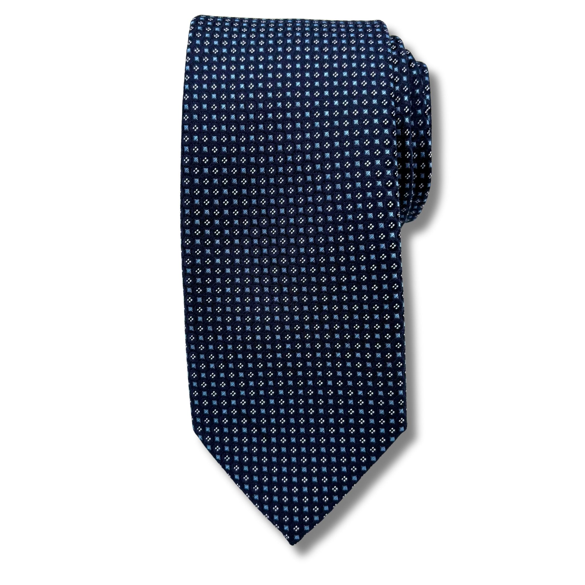 OMS014 Navy/blue mønster slips