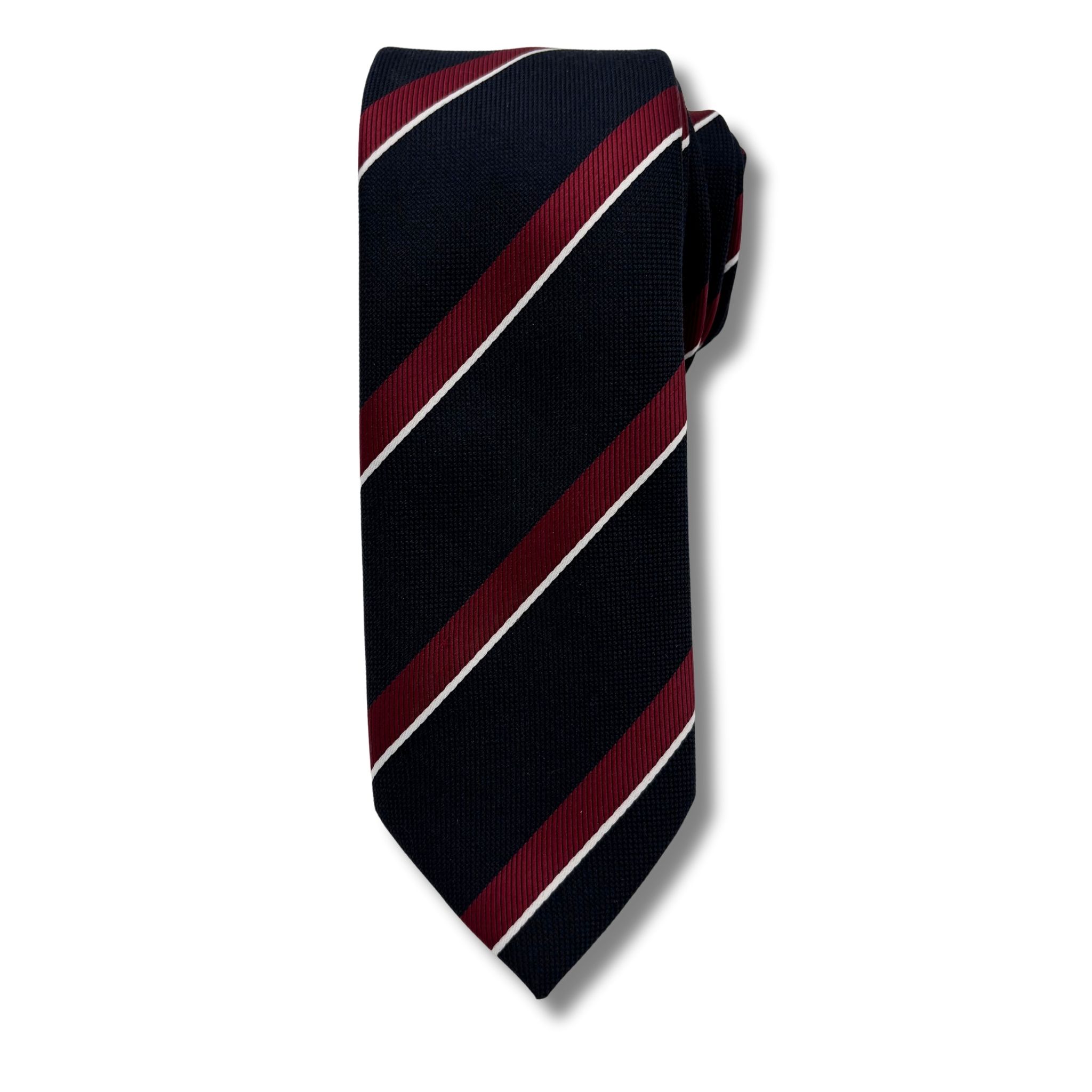 OMS017 Navy/wine/white stribet slips