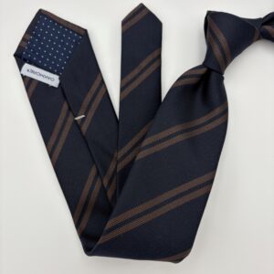 OMS019 Navy/camel stribet slips