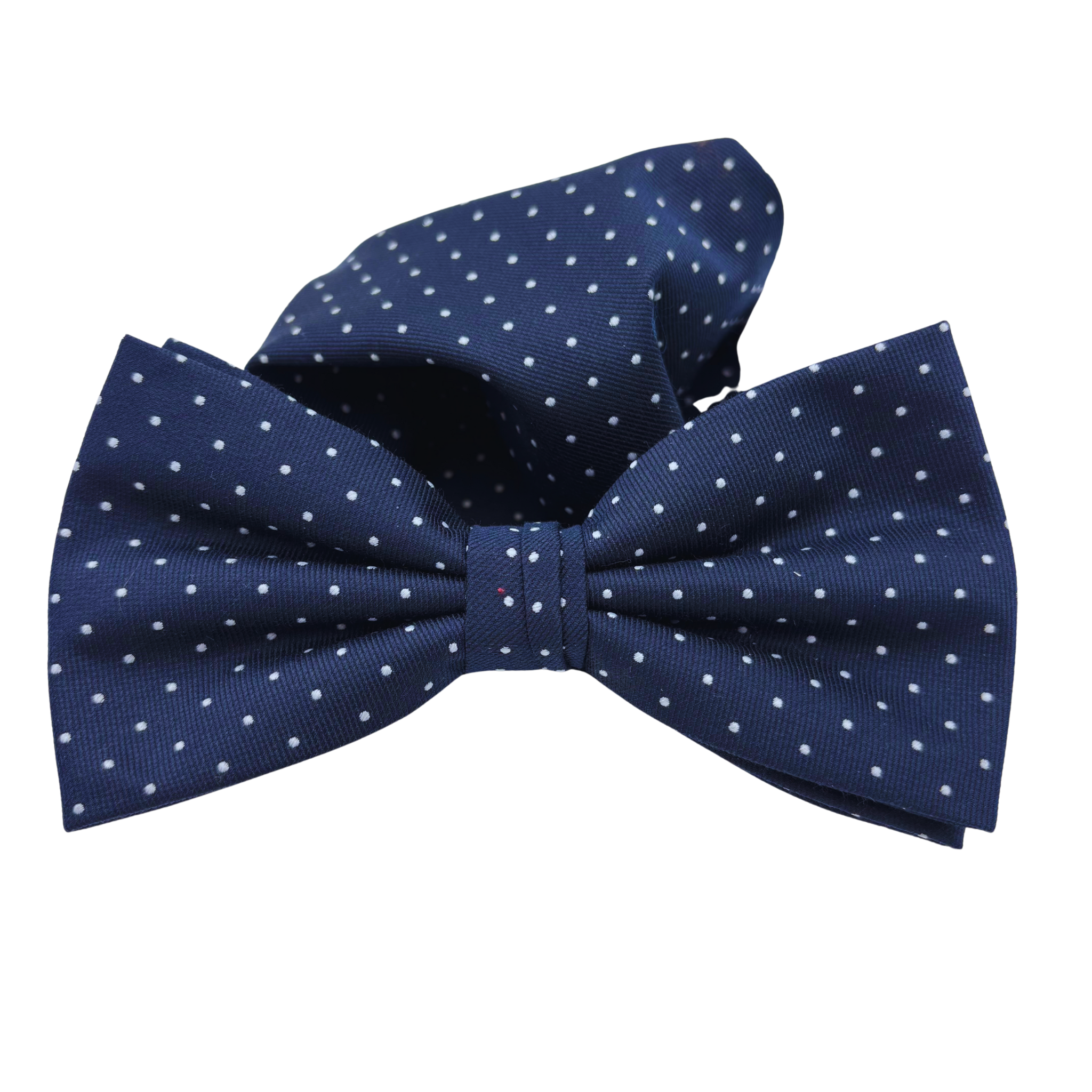 OMB002 Navy/white prikket butterfly