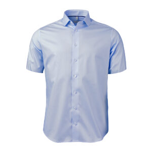 OM02 SS Light blue stretch twill