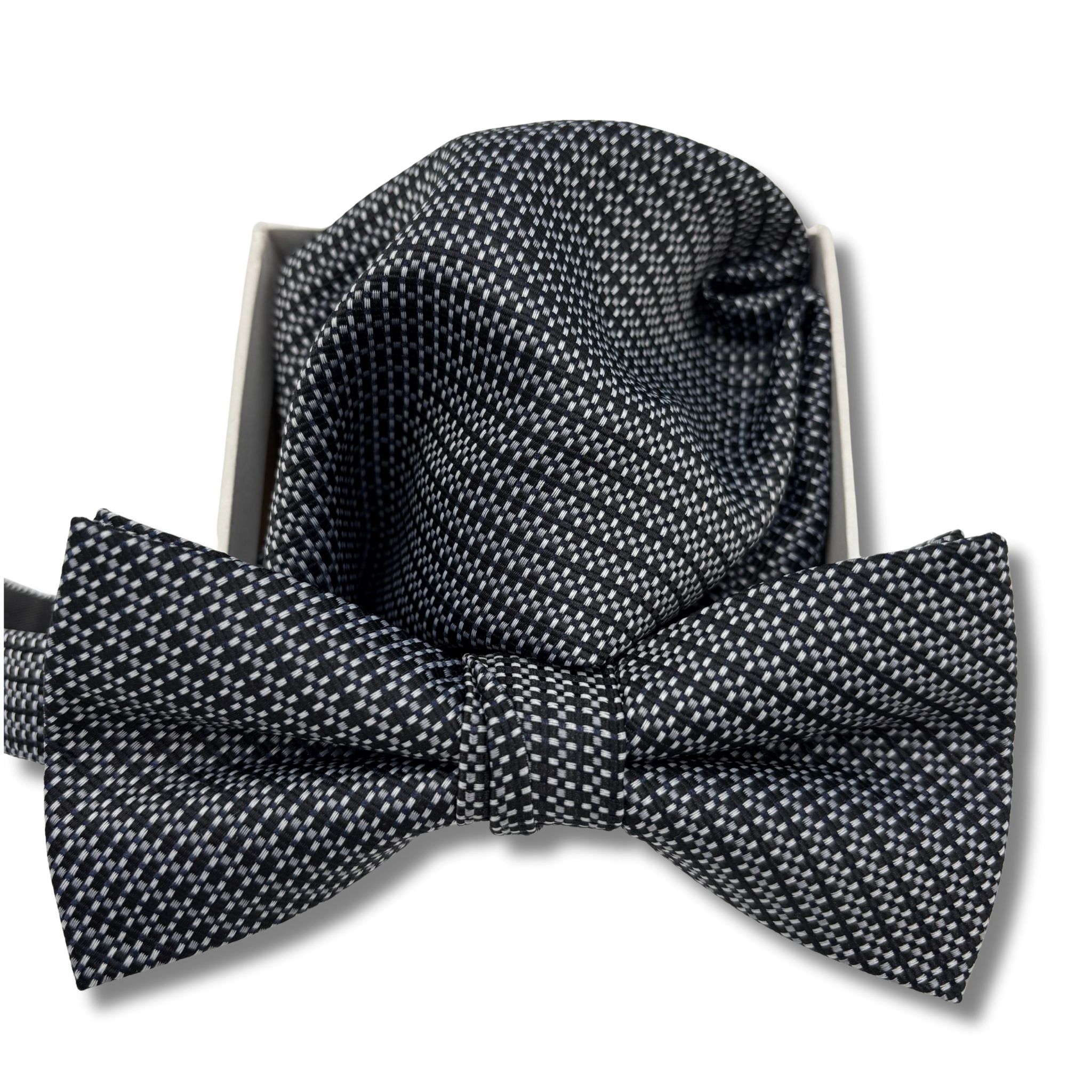 B0001 Navy/Mocca mønstret butterfly