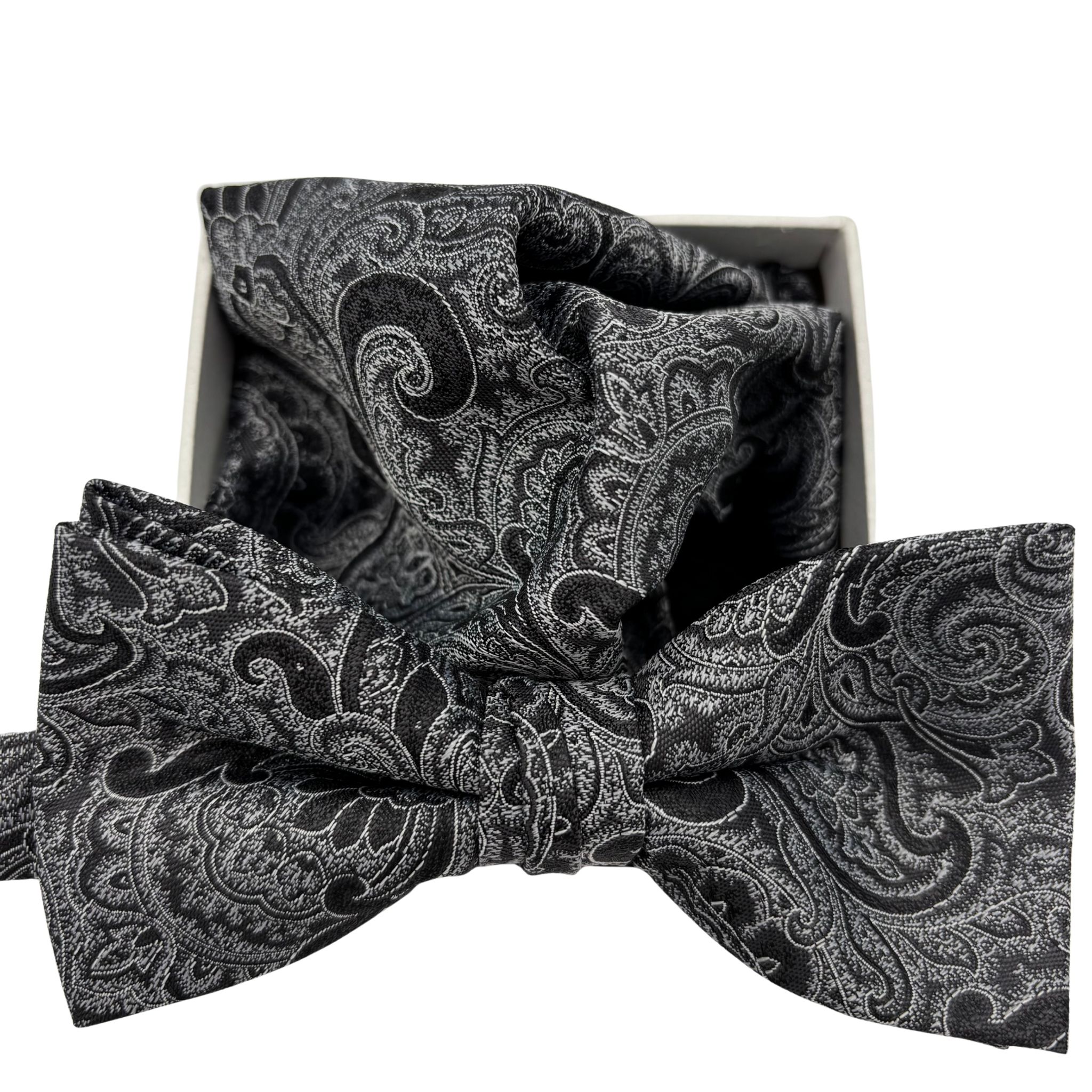 B0012 Grå paisley butterfly