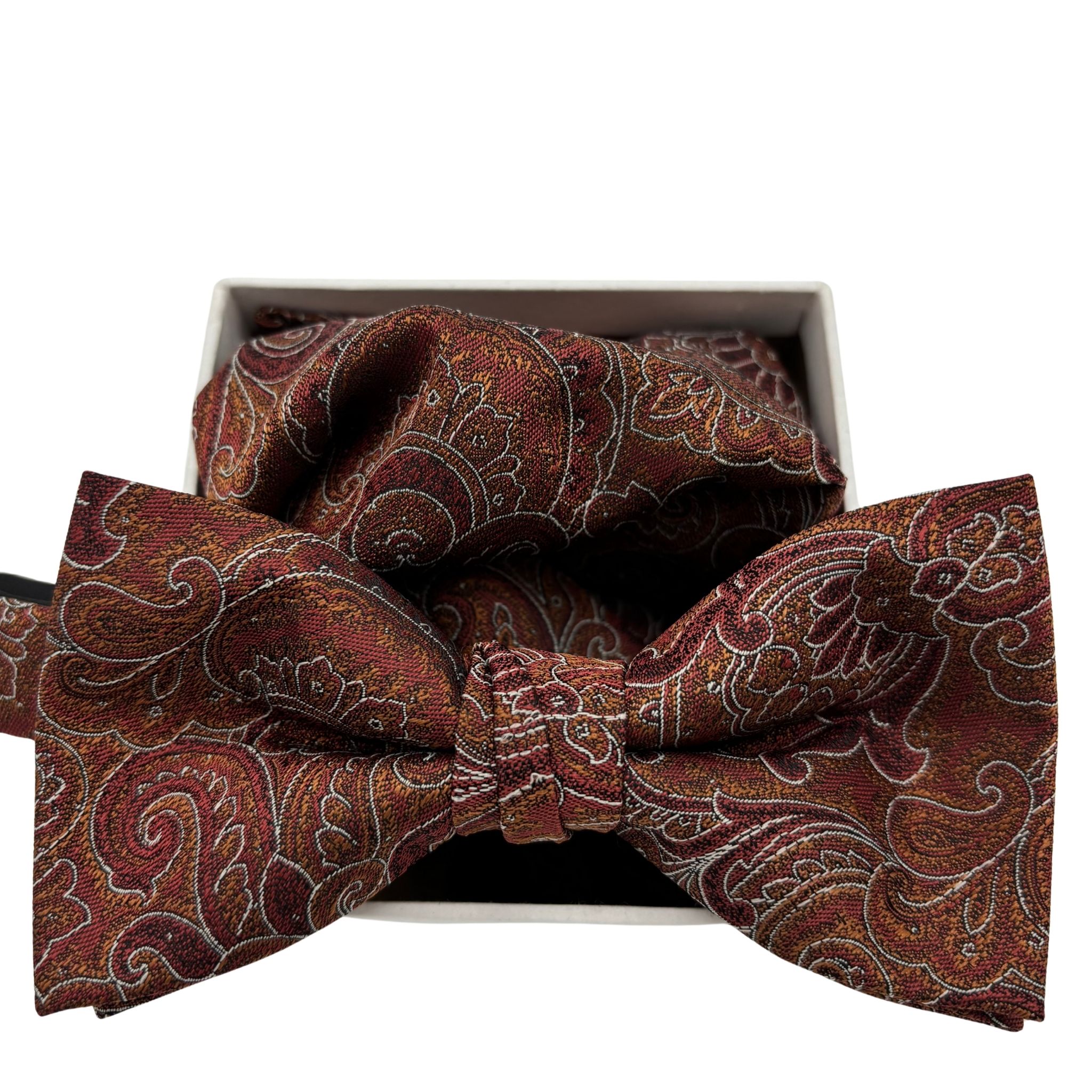 B0013 Rust paisley butterfly