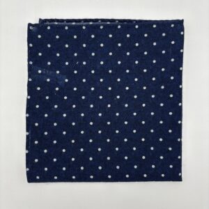 H0009 Navy prikket pynteklud