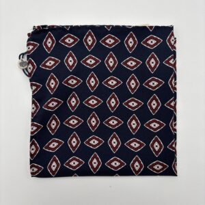 H0020 Navy/Vin Mønstret pynteklud