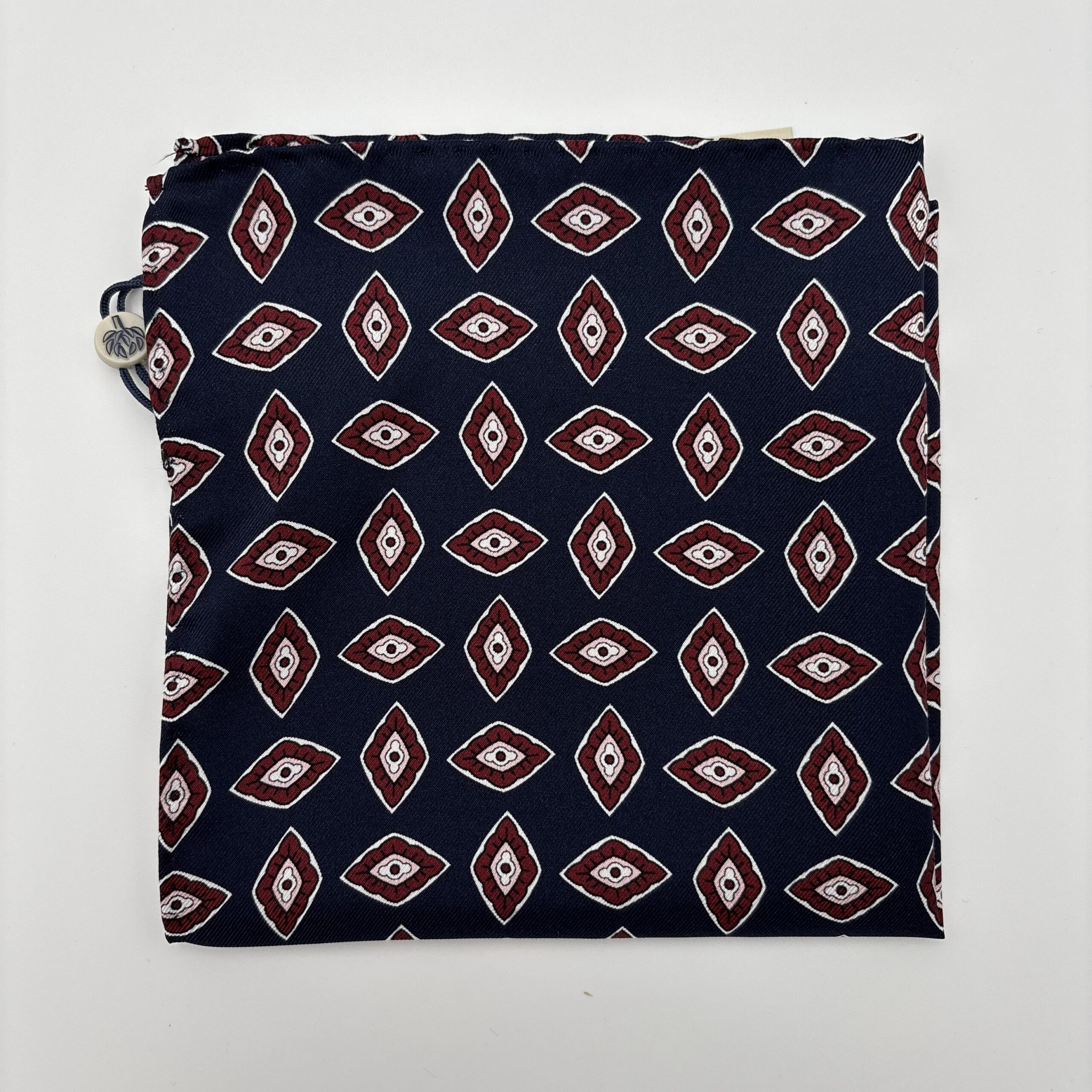 H0020 Navy/Vin Mønstret pynteklud