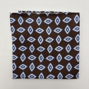 H0021 Mocca/Hvid Mønstret pynteklud