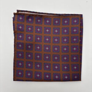 H0022 Rust/Navy Mønstret pynteklud