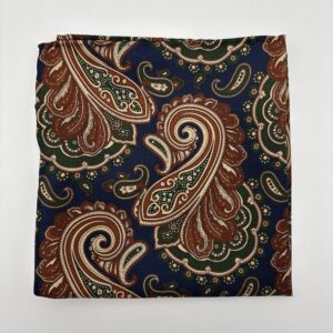 H0025 Navy/Rust paisley pynteklud