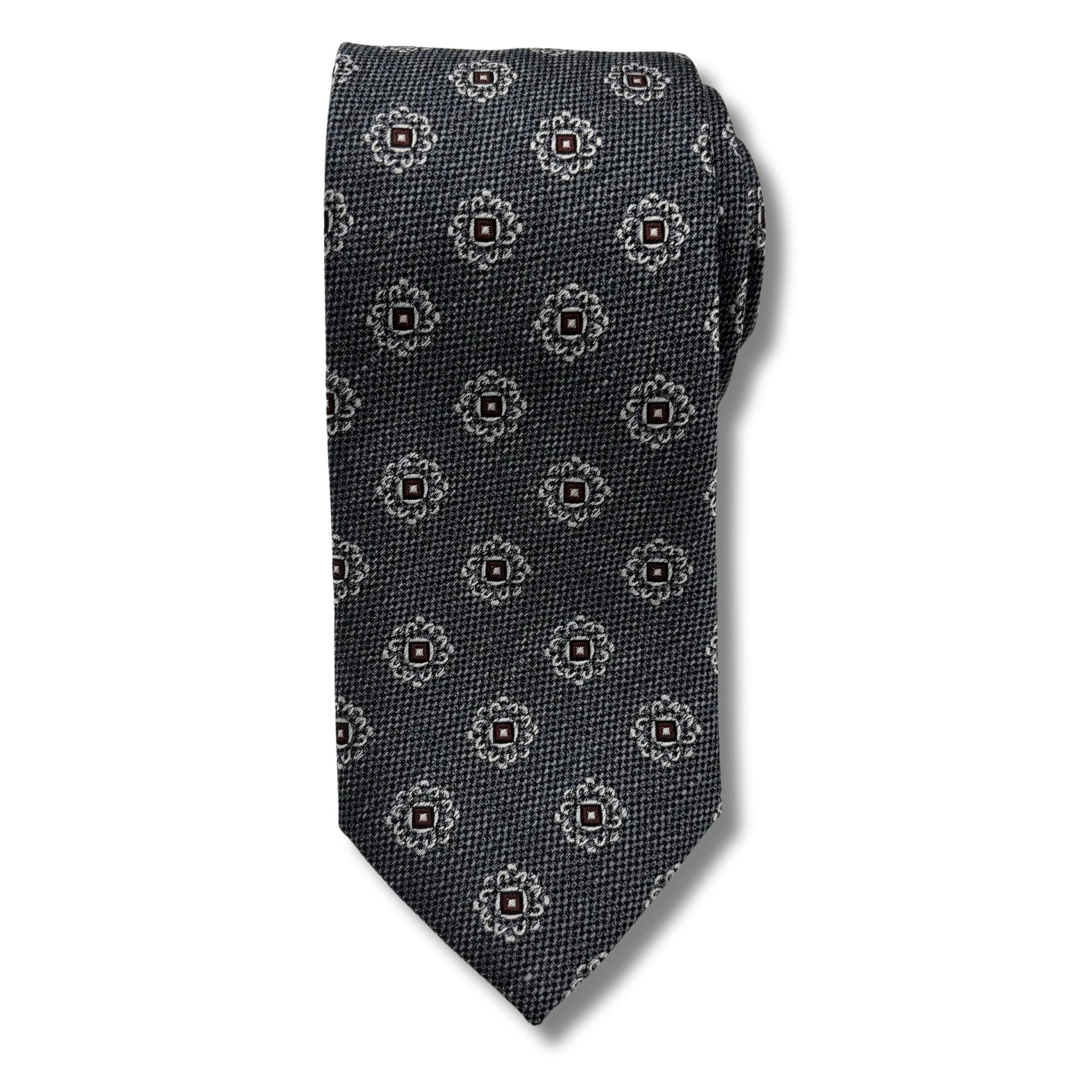 M0004 Grå mønstret slips