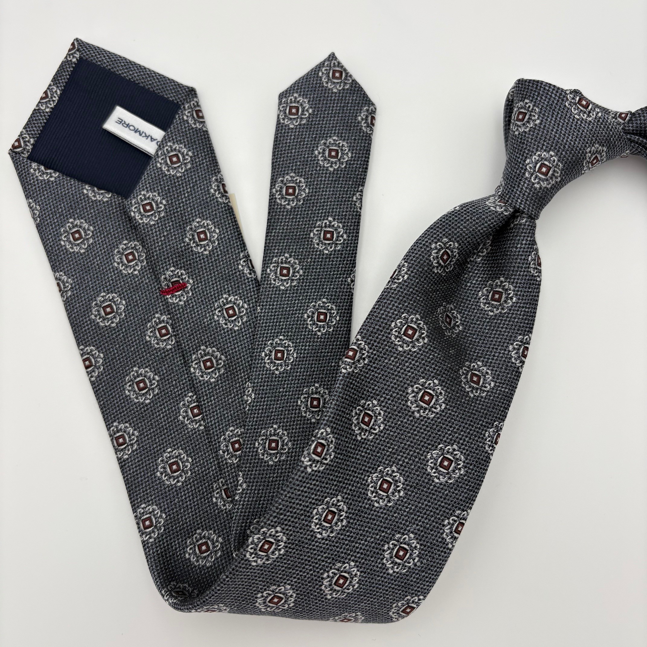M0004 Grå mønstret slips