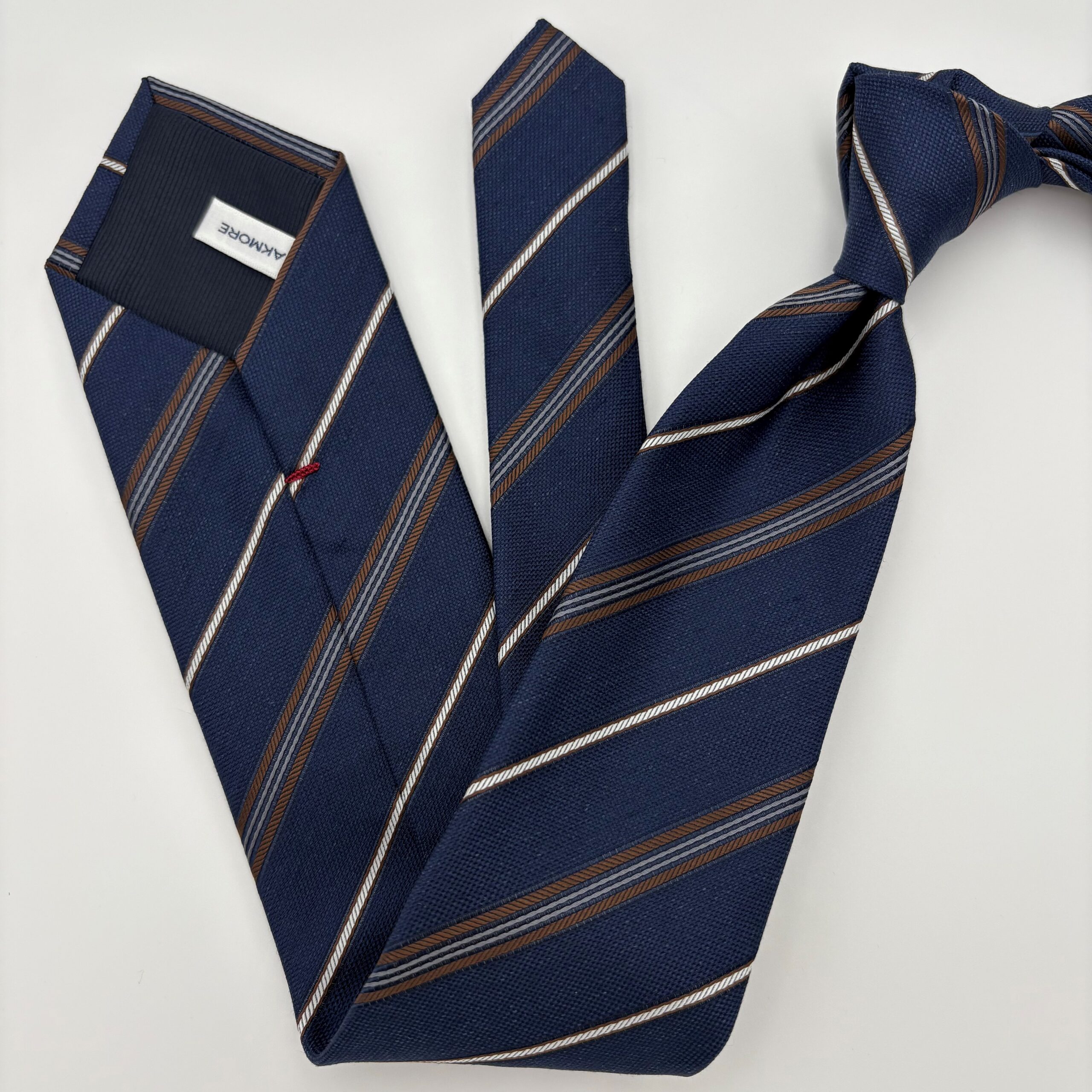 M0007 Navy/mocca stribet slips