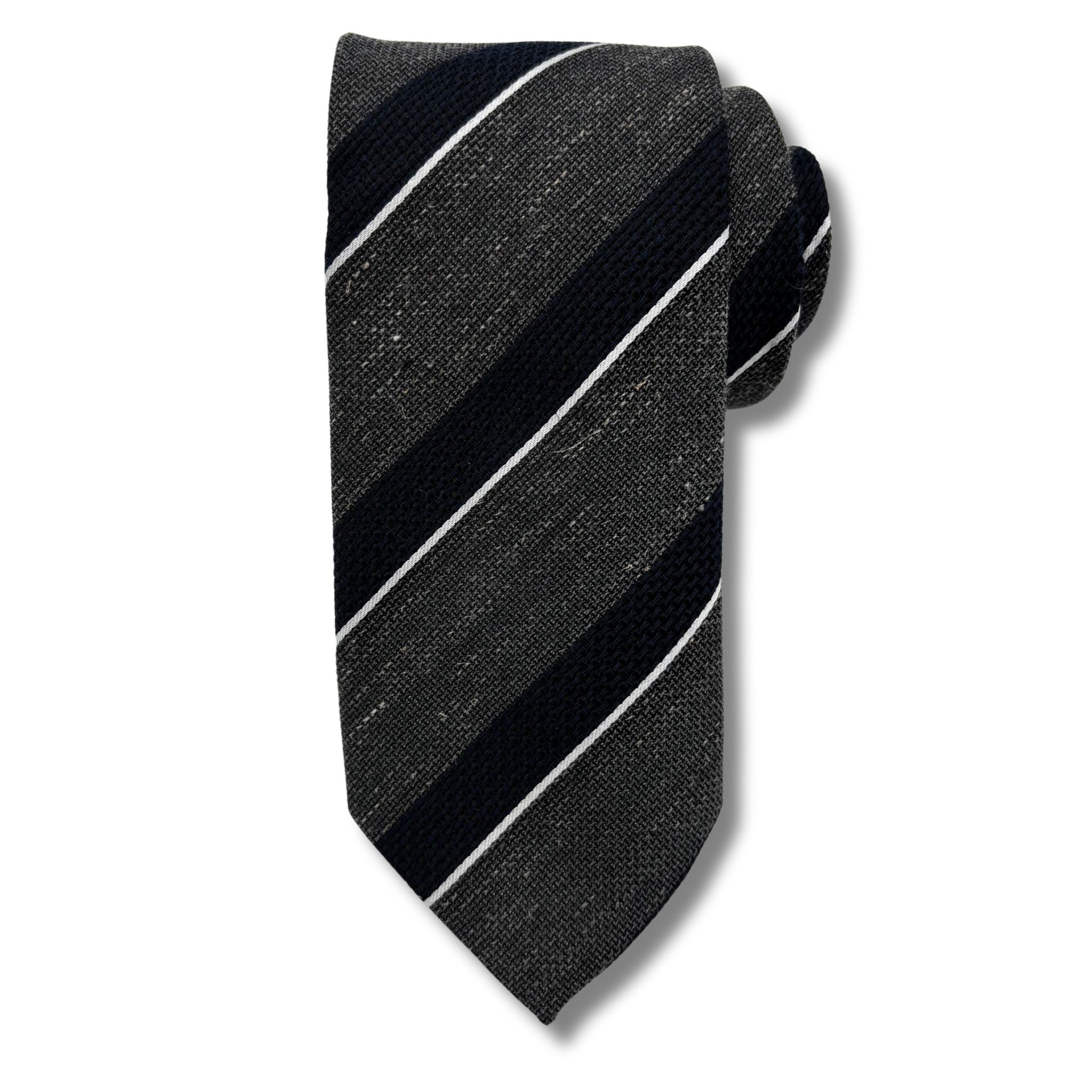 M0010 Grå/Navy stribet slips