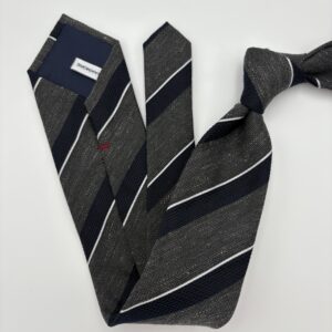 M0010 Grå/Navy stribet slips