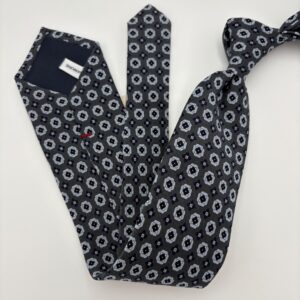 M0021 Grå/navy Mønstret slips