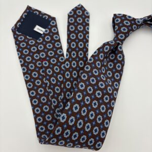 M0023 Mocca/navy Mønstret slips