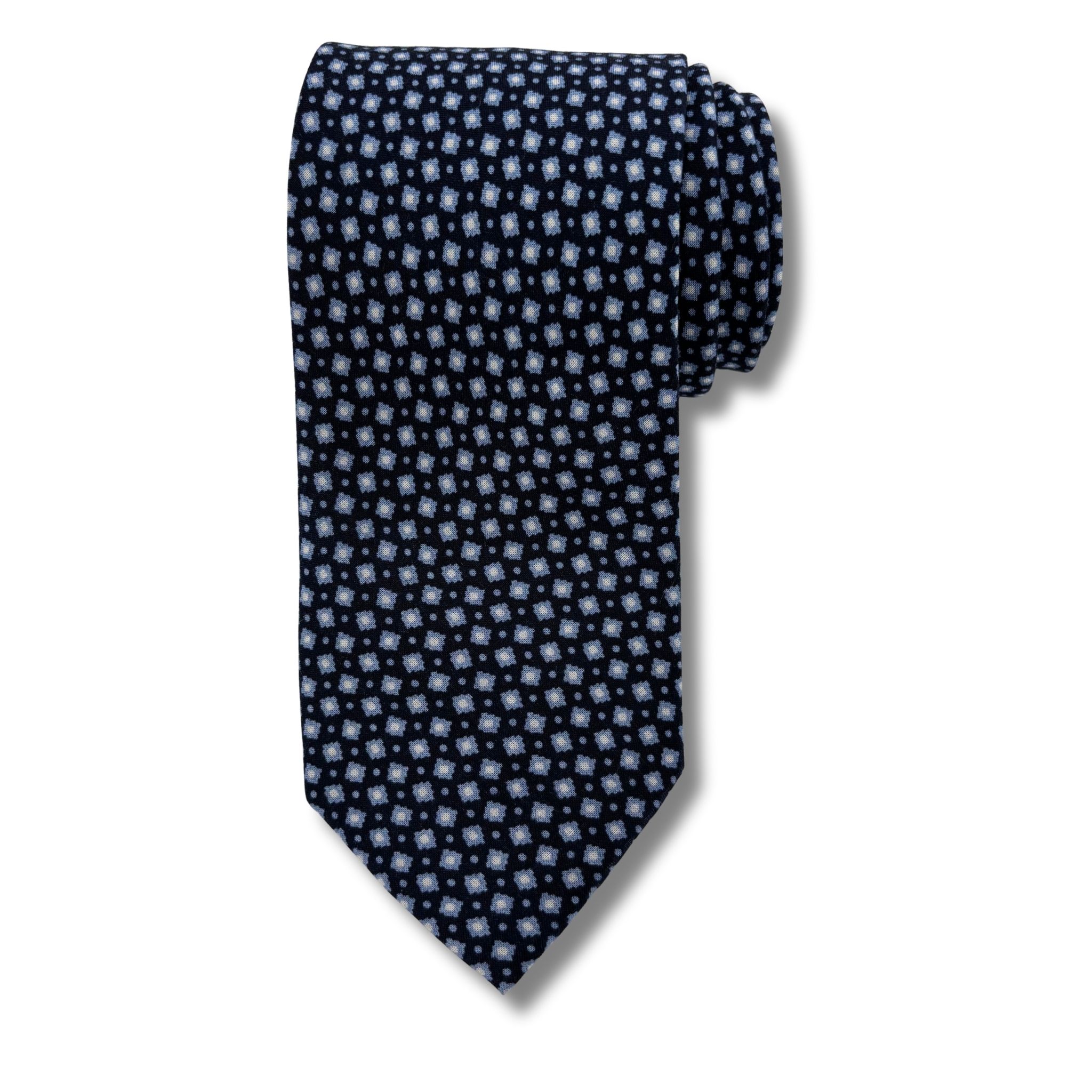 M0026 Navy Mønstret slips