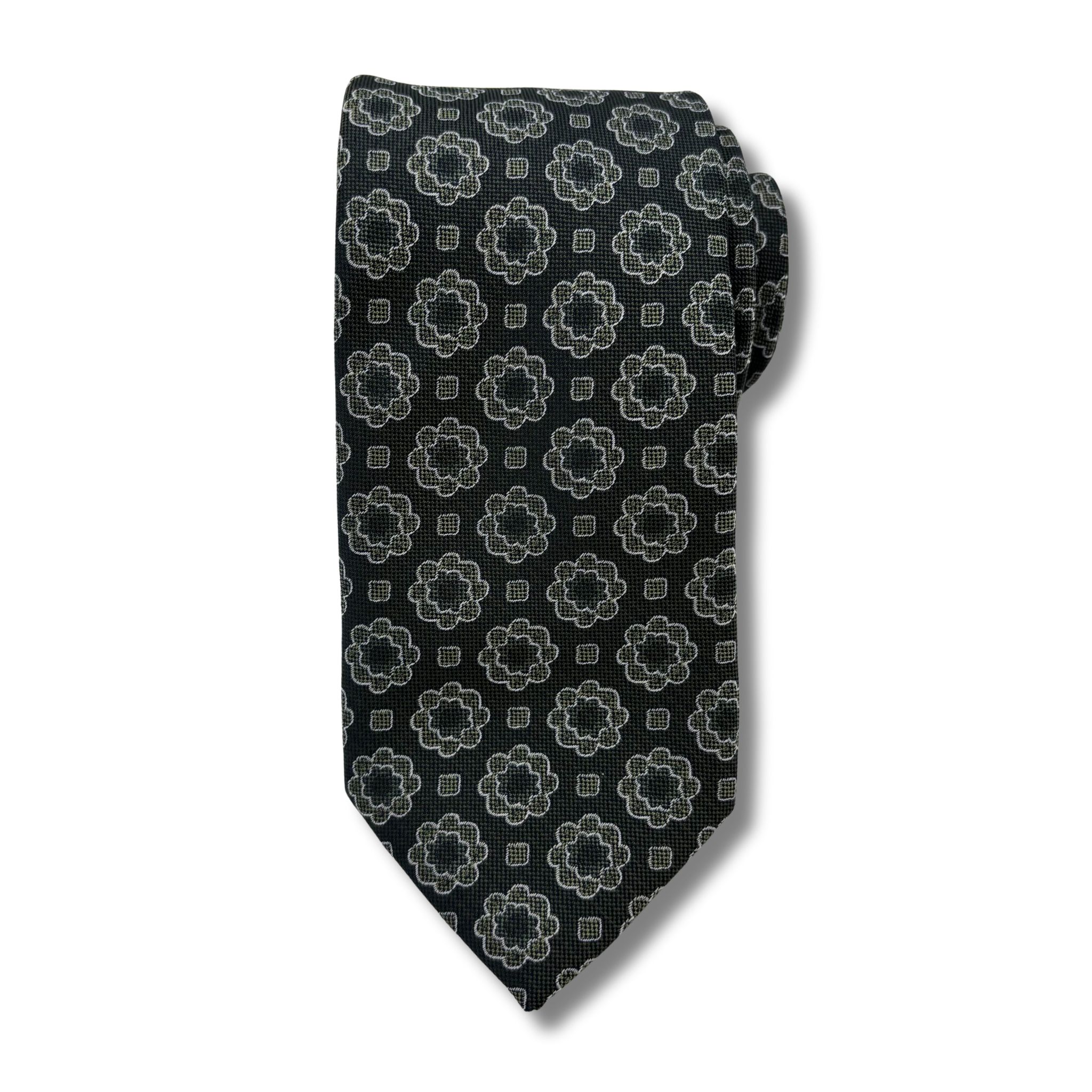 P0009 Grøn blomstret slips