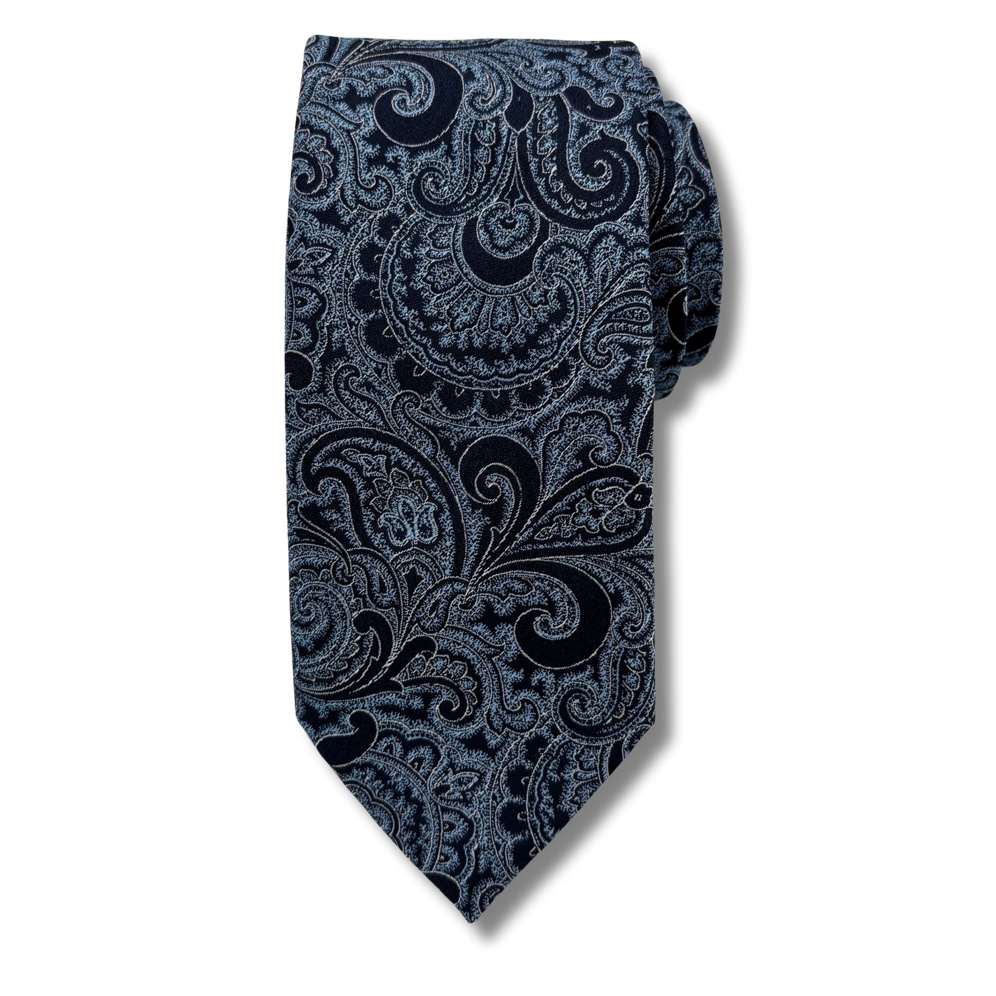 P0013 Navy paisley slips
