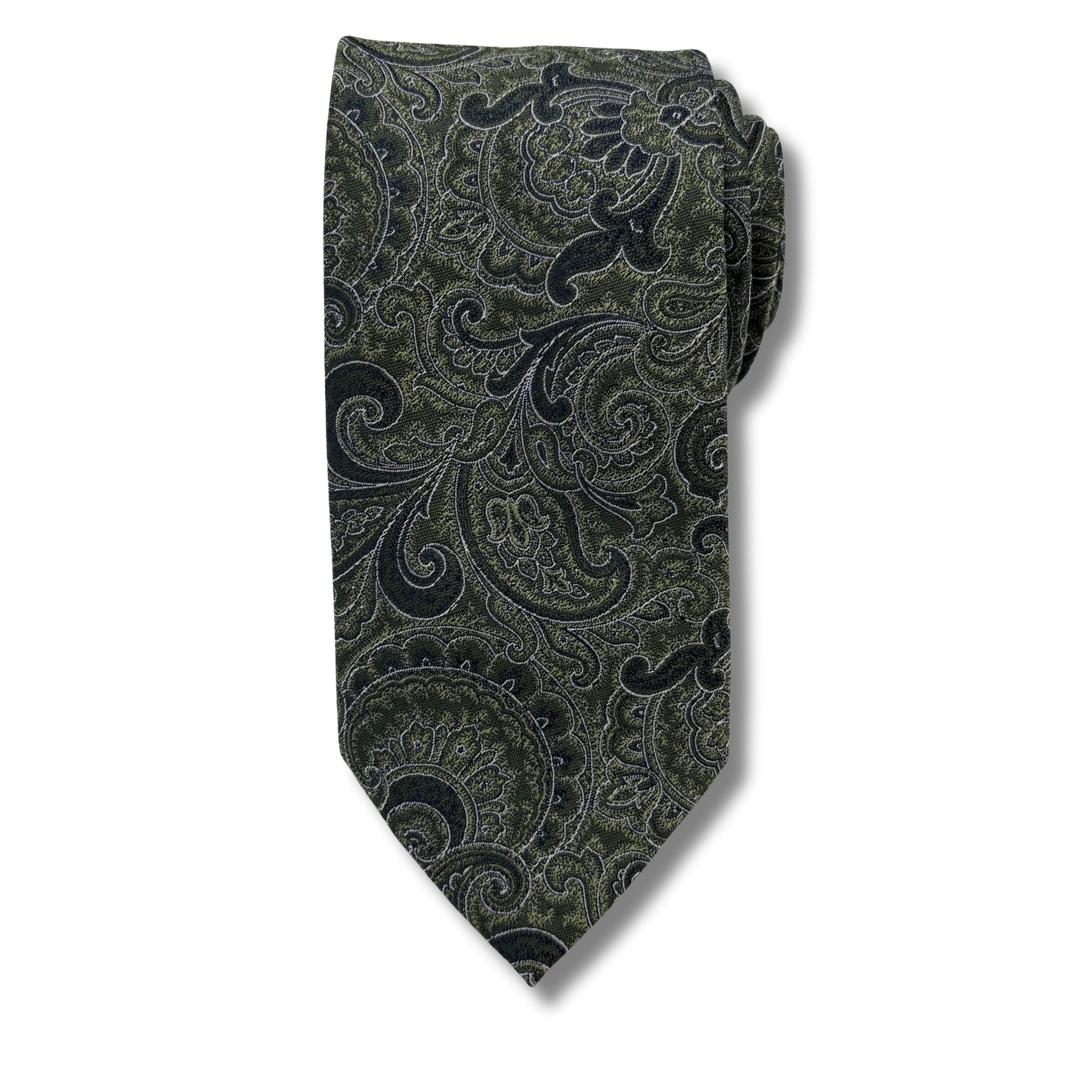 P0014 Grøn paisley slips
