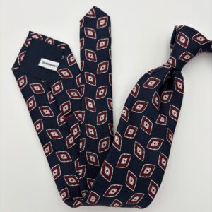 S0004 Navy/Vin Mønstret slips