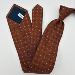 S0010 Rust/Navy Mønstret slips