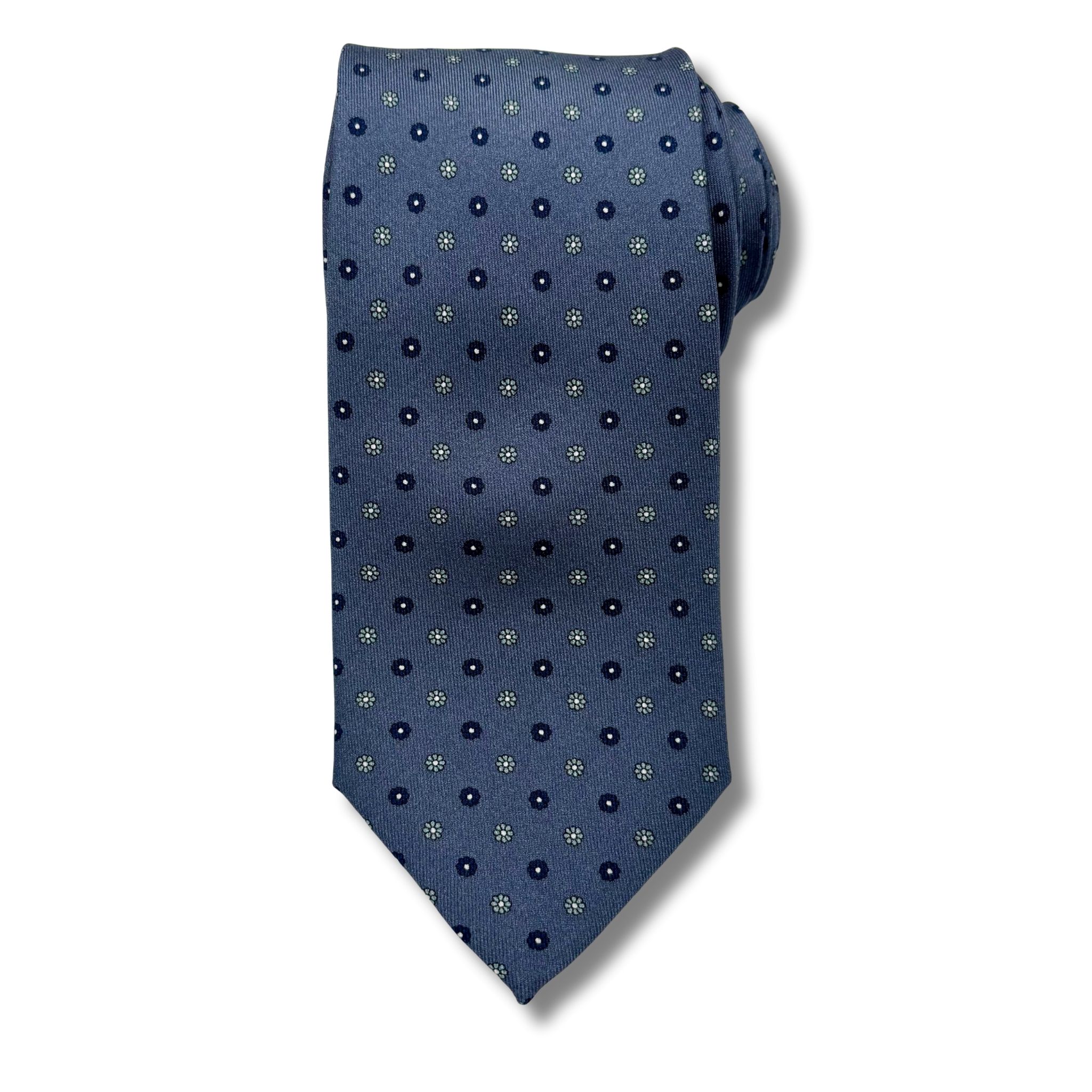 S0011 Grå/Navy Mønstret slips