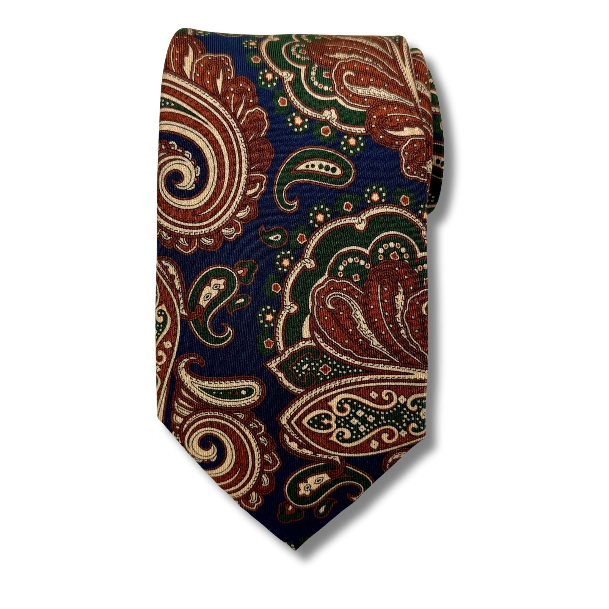 S0013 Navy/rust Paisley slips