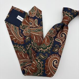 S0013 Navy/rust Paisley slips