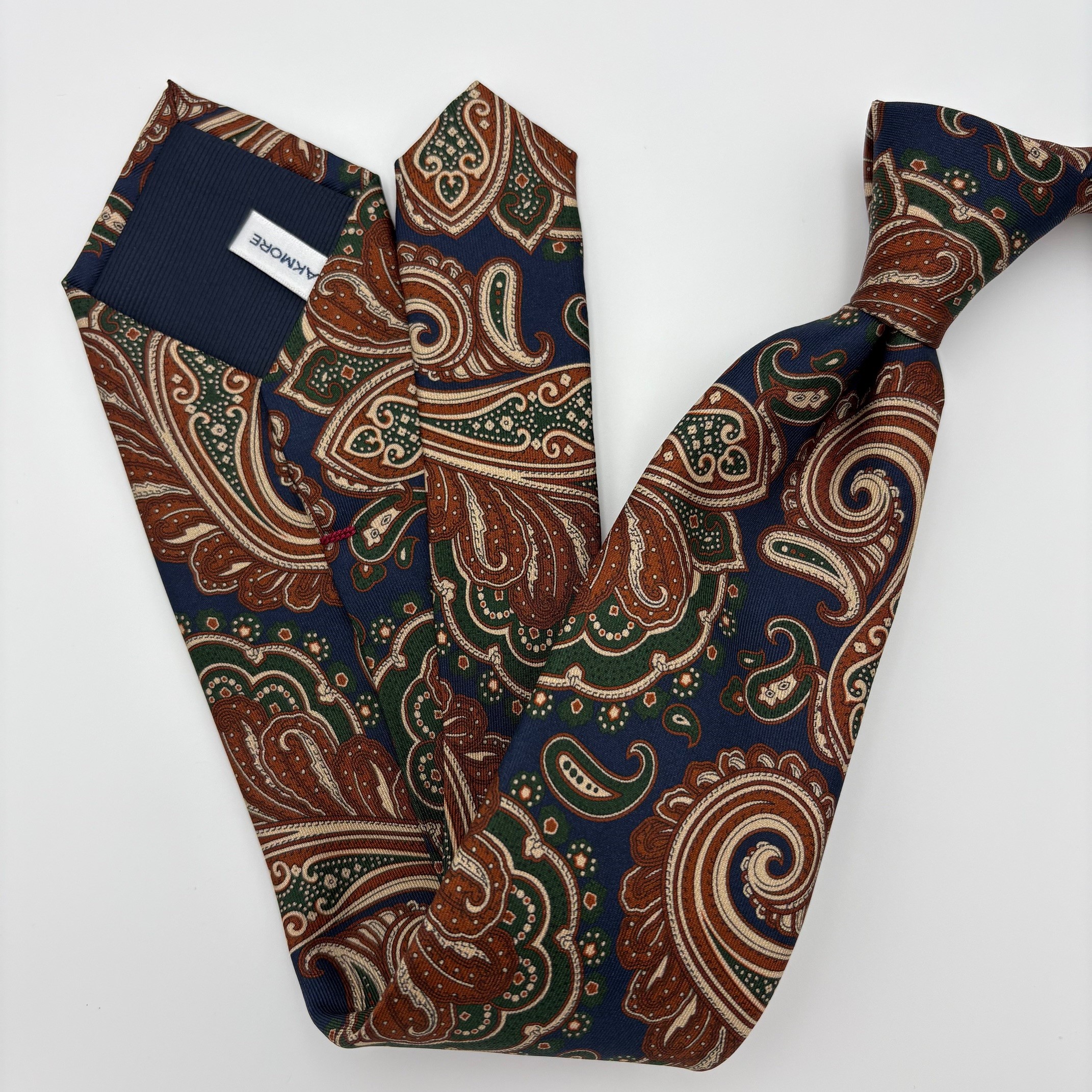 S0013 Navy/rust Paisley slips