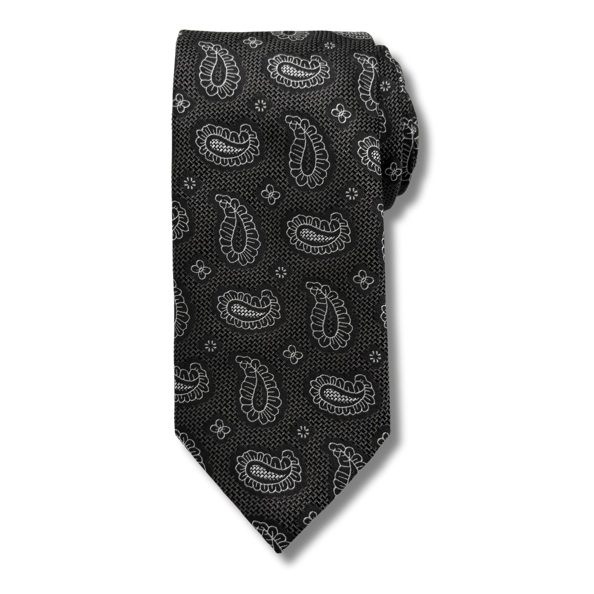 S0016 Grå mønstret slips