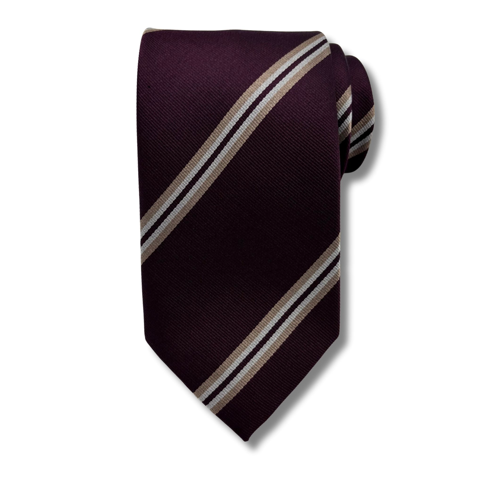 S0018 Blomme/sand stribet slips