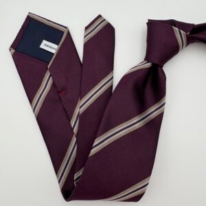 S0018 Blomme/sand stribet slips