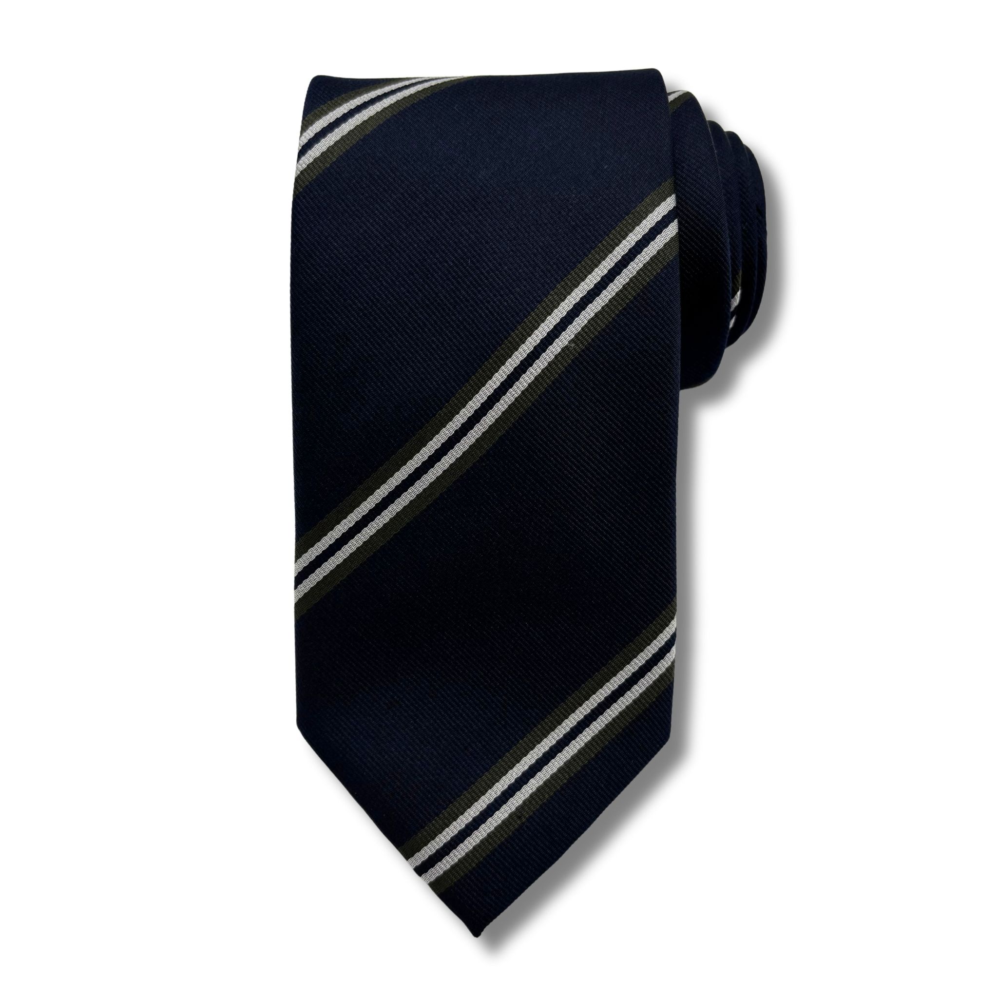 S0020 Navy/Mocca stribet slips