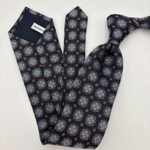 S0024 Sort/navy blomstret slips
