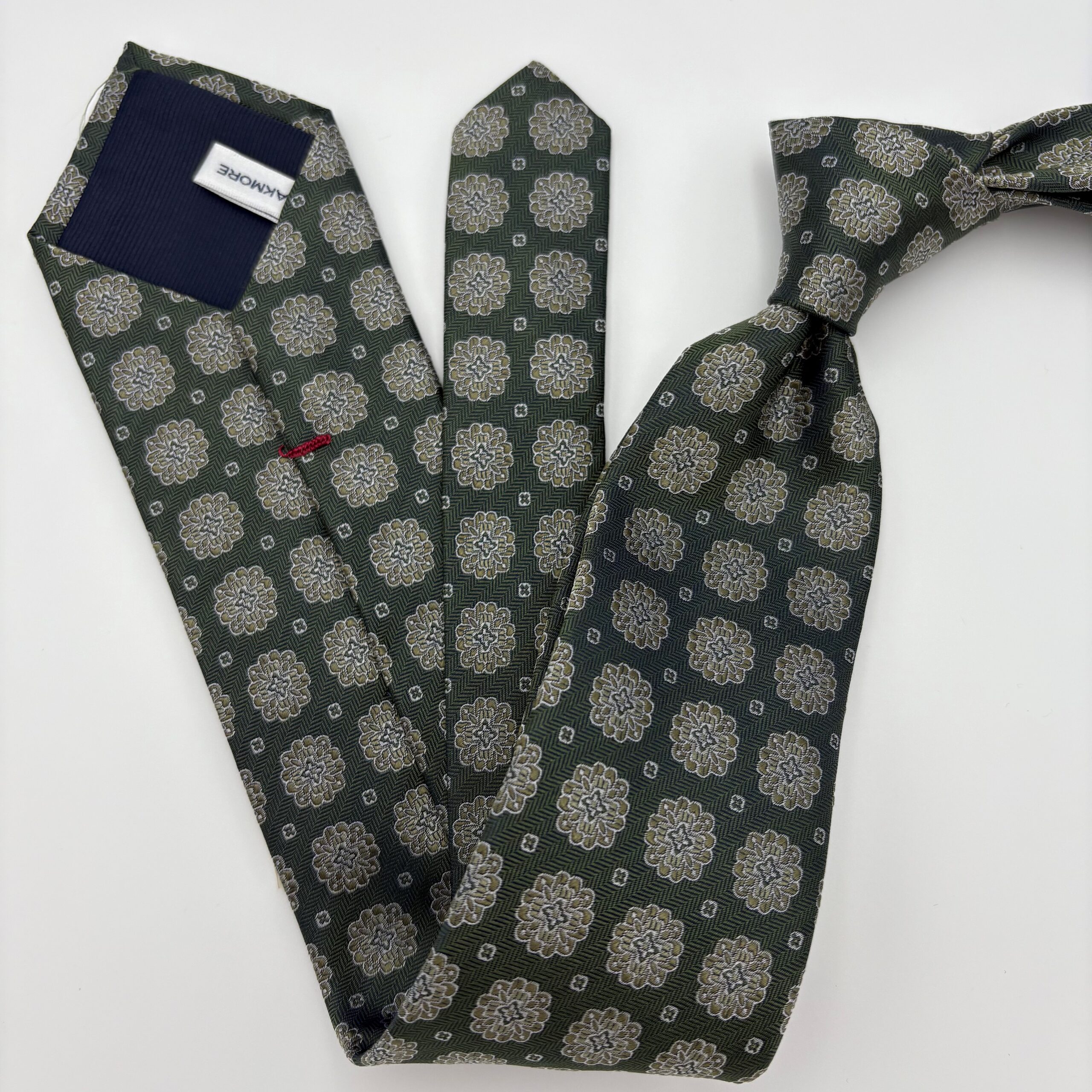 S0025 Grøn blomstret slips