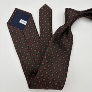 S0034 Grøn/vin mønstret slips