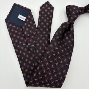 S0035 Navy/vin mønstret slips