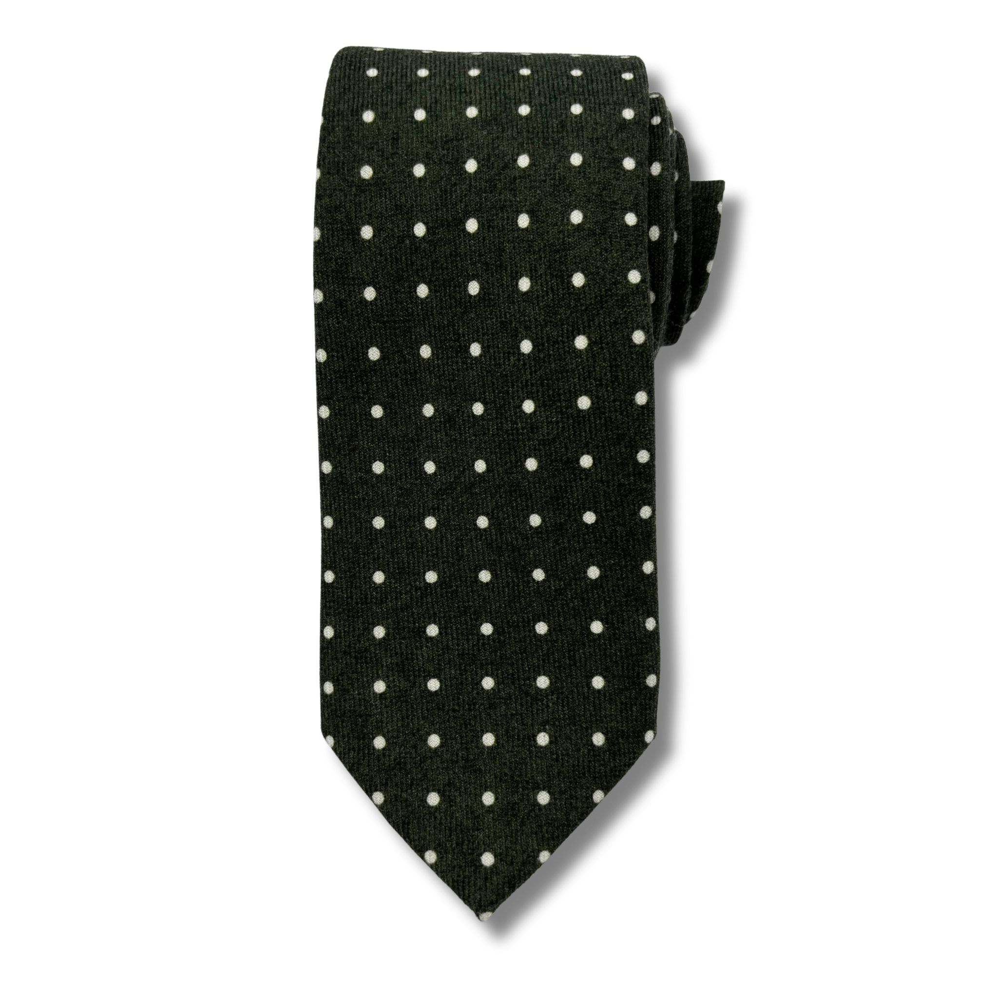 W0003 Grøn prikket slips