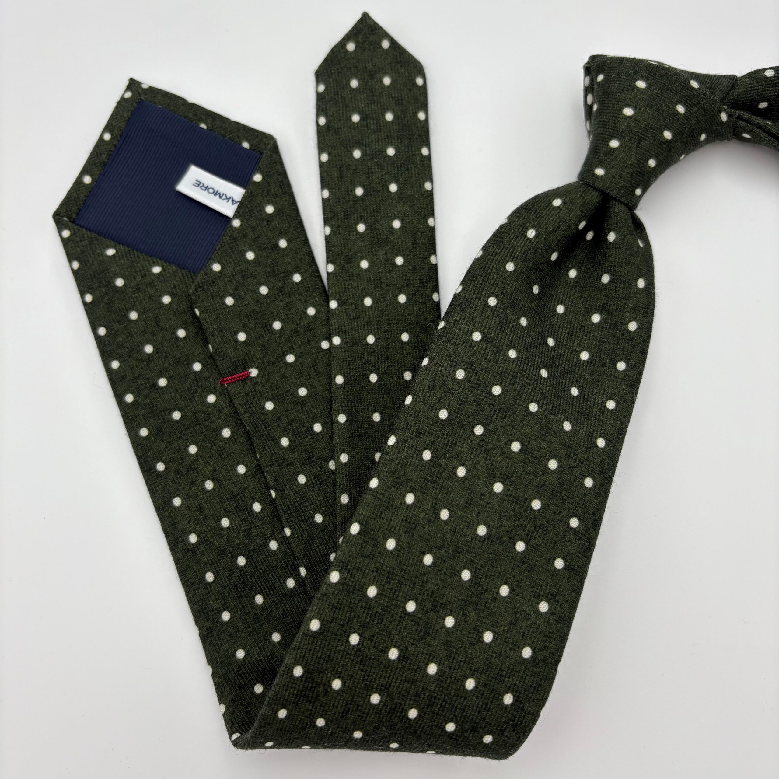 W0003 Grøn prikket slips