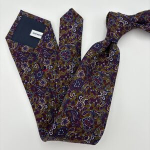 W0008 Olive/navy blomstret slips