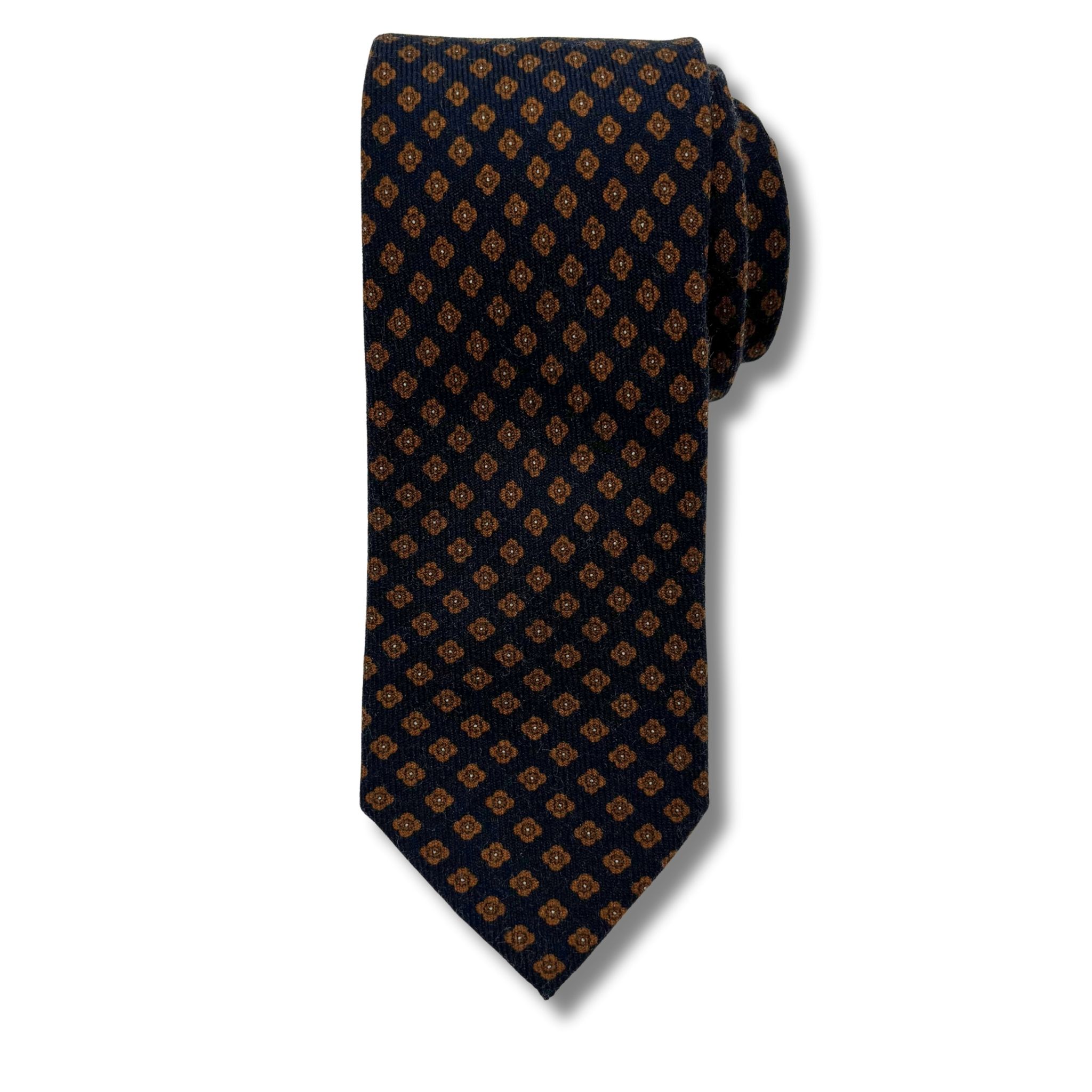 W0011 Navy/rust mønstret slips