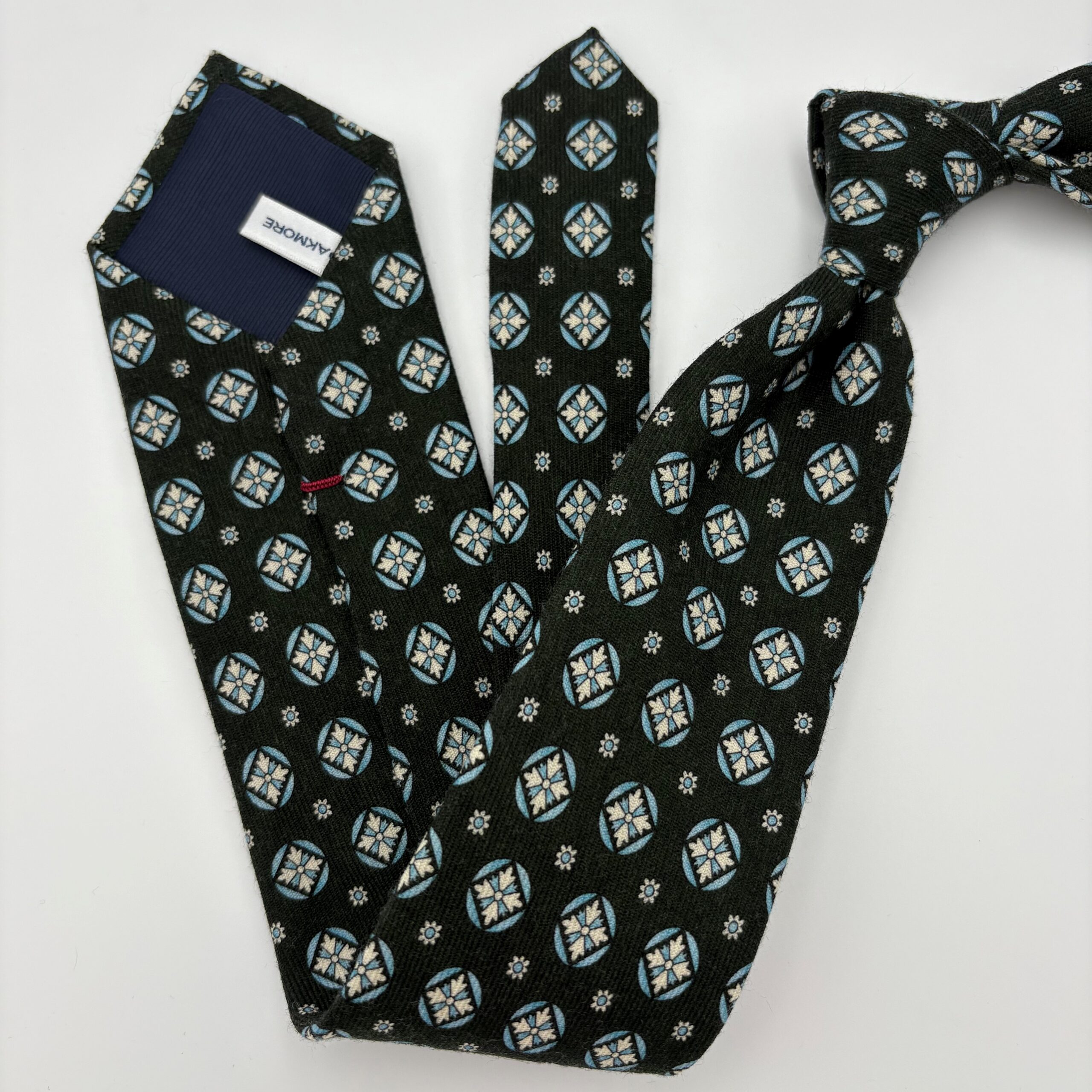 W0015 Sort Mønstret slips