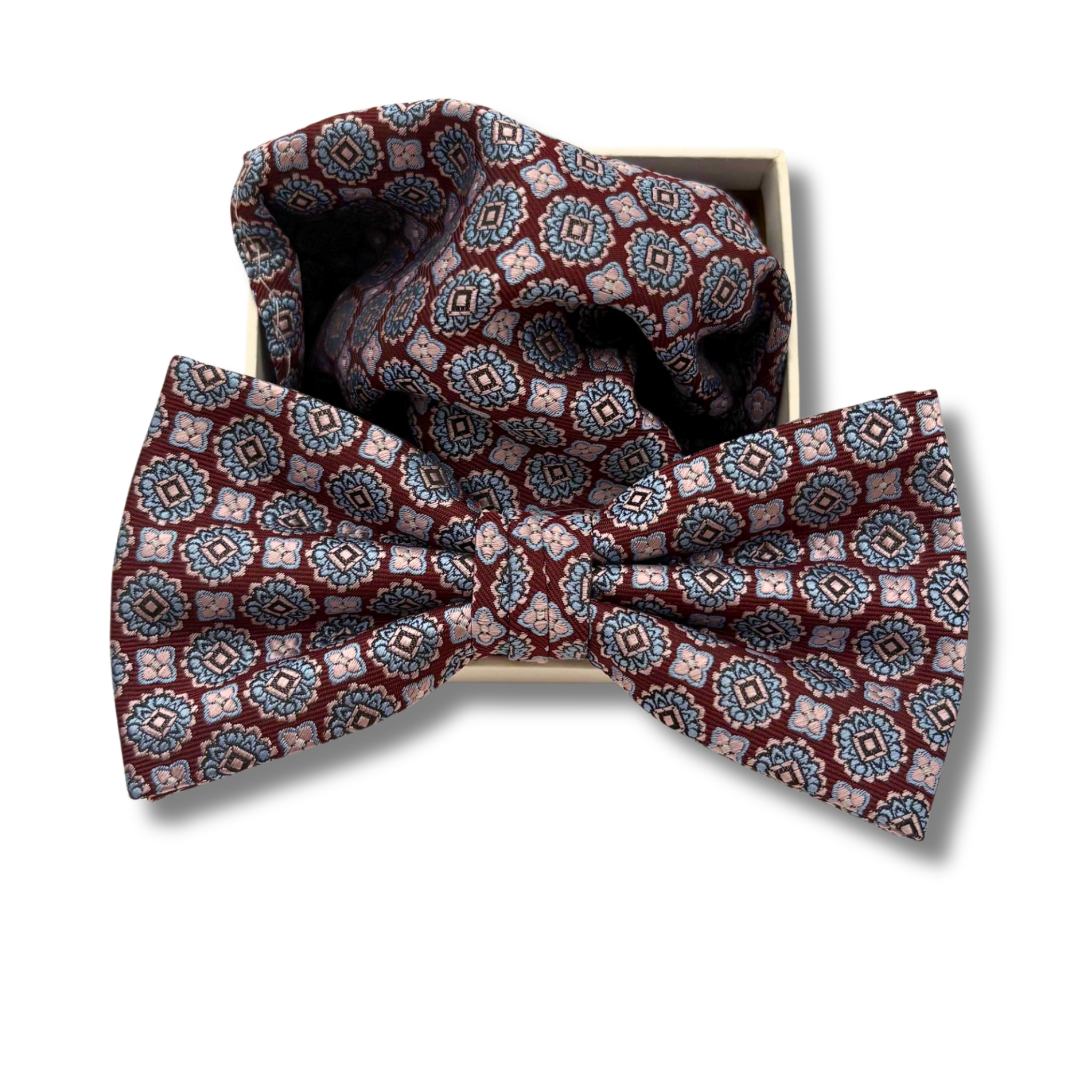 B0025 Rød/Rosa Mønstret Butterfly