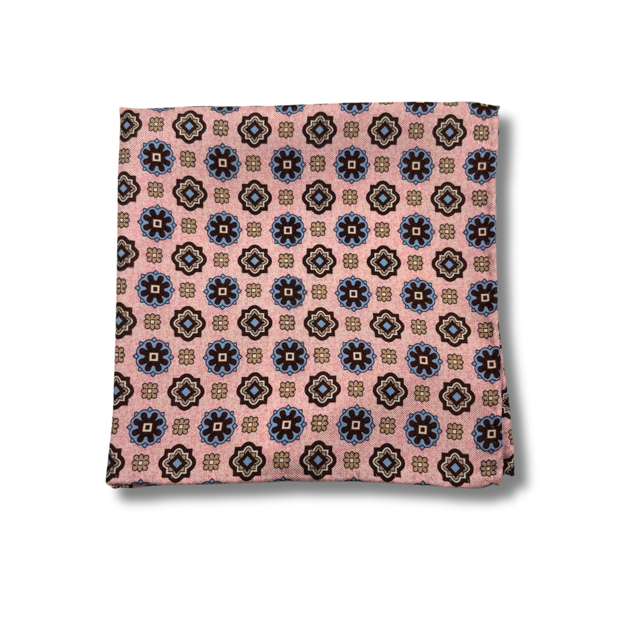 H0028 Rosa/Blå Mønstret pynteklud