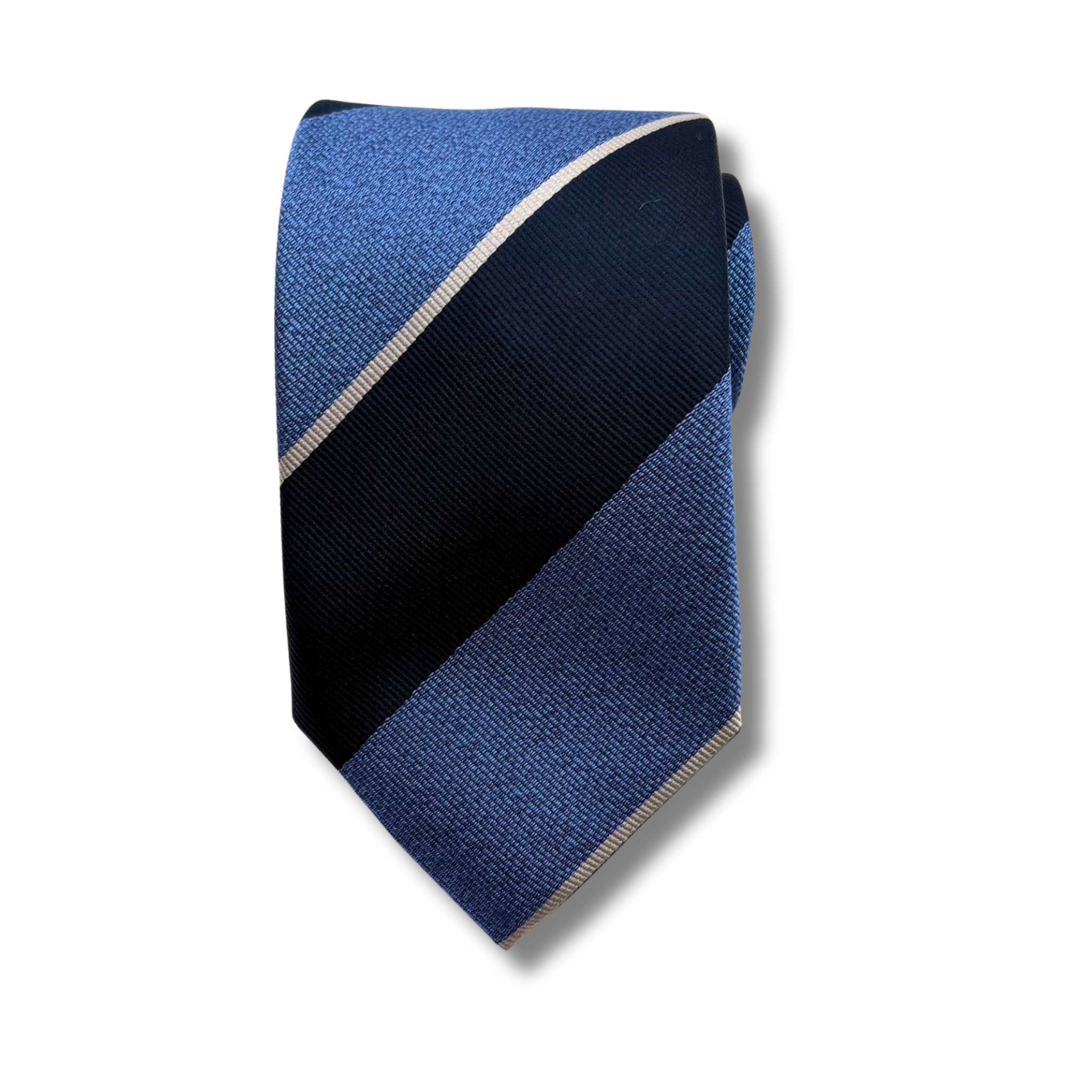 S0044 Navy/Blå Stribet Slips